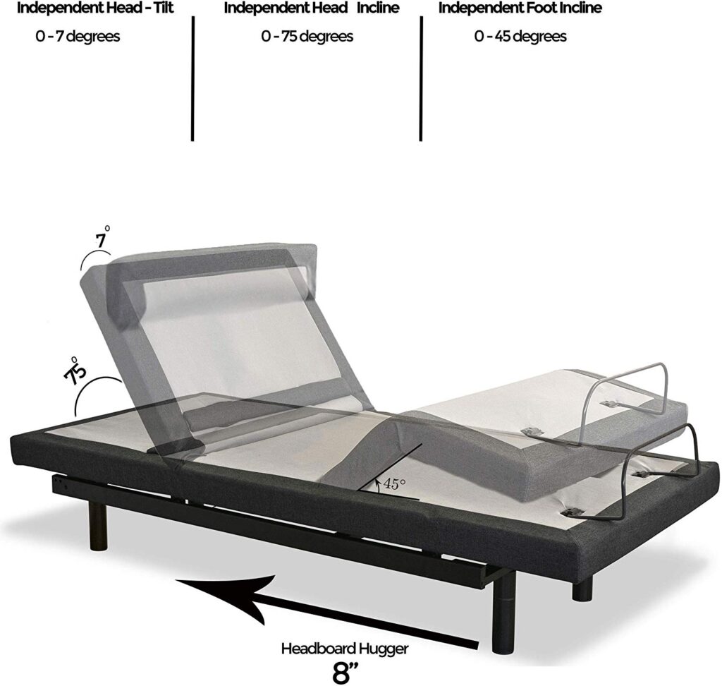 pillow tilt adjustable bed